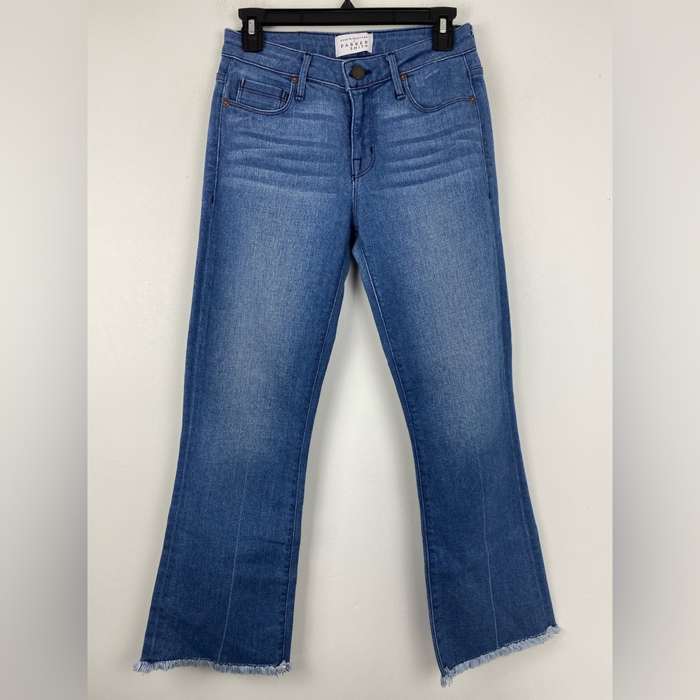 Erin Fetherston x Parker Smith size 2/26 Women’s Blue Denim Cropped Flare Jeans